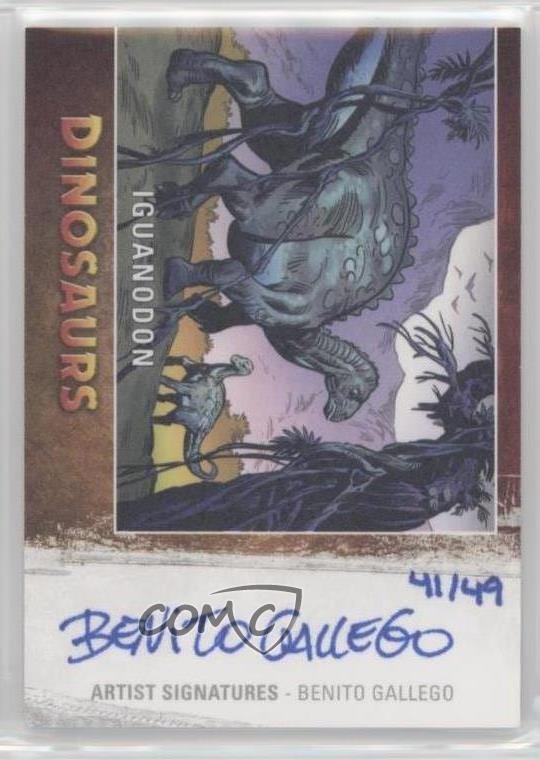2015 Upper Deck Dinosauri Artista 41/49 Iguanodon Benito Gallego #12 Auto 0c3