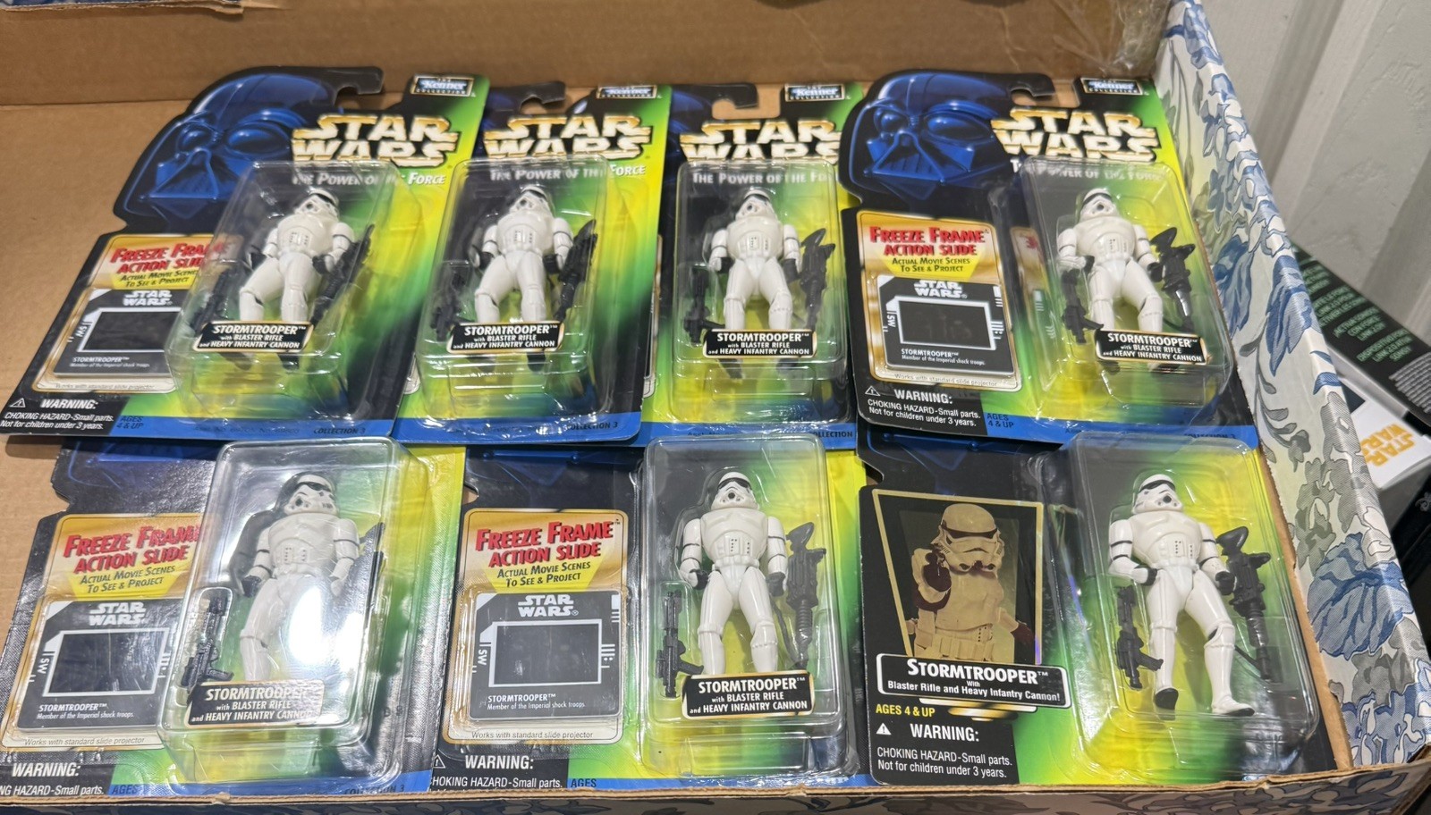 Kenner Star Wars POTF lot of 7 storm troopers Figures Carded 1997  new sealed 