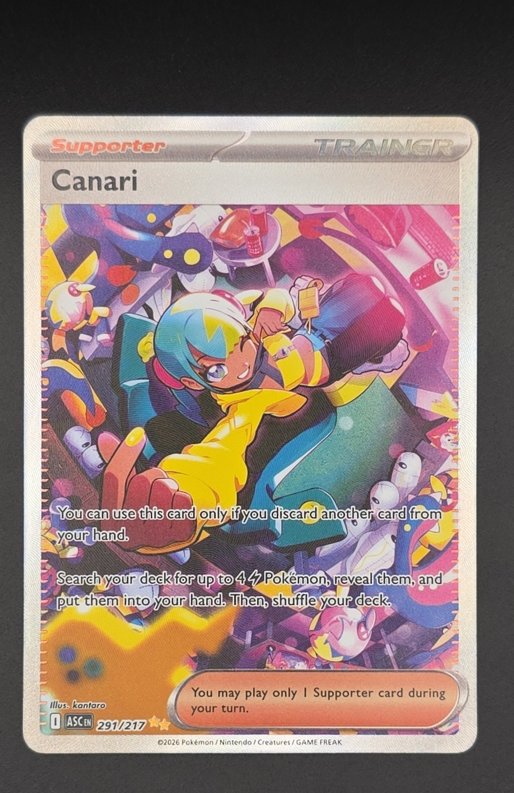 Canari 291/217 SIR Illustrazione Speciale Rara Eroi Ascesi Pokemon TCG Inglese