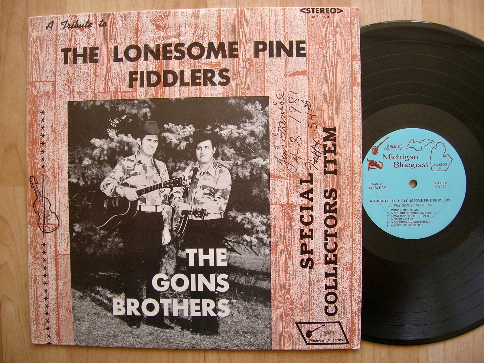 GOINS BROTHERS lonesome pine fiddlers Jessup bluegrass folk  1973 NM
