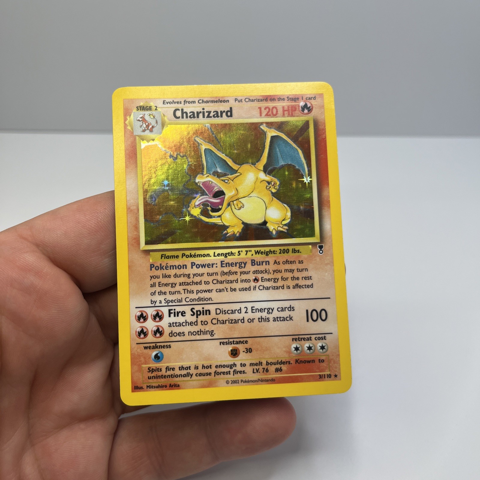 Charizard 3/110 Collezione Leggendaria Holo 2002 Pokemon Vintage WOW PULITO!!