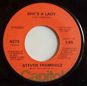 Steven Fromholz - She's A Lady / Late Night Neon Shadows, 7", (Vinyl)