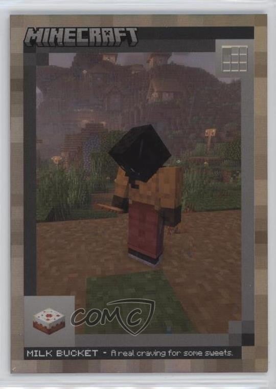 2024 Panini Minecraft Cronache Artigianali Ferro 382/475 Secchiello Latte #109 1u2m