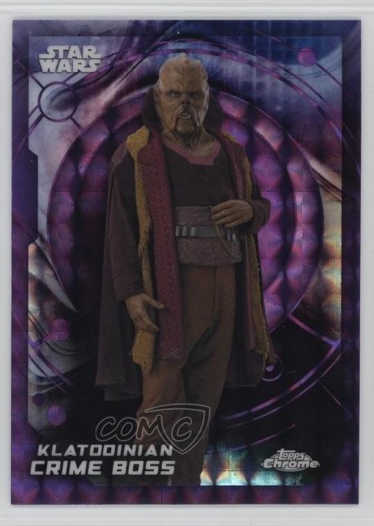 2026 Cromo Star Wars Viola Rifrattore Geometrico Klatooinian Crime Boss #60 12bg