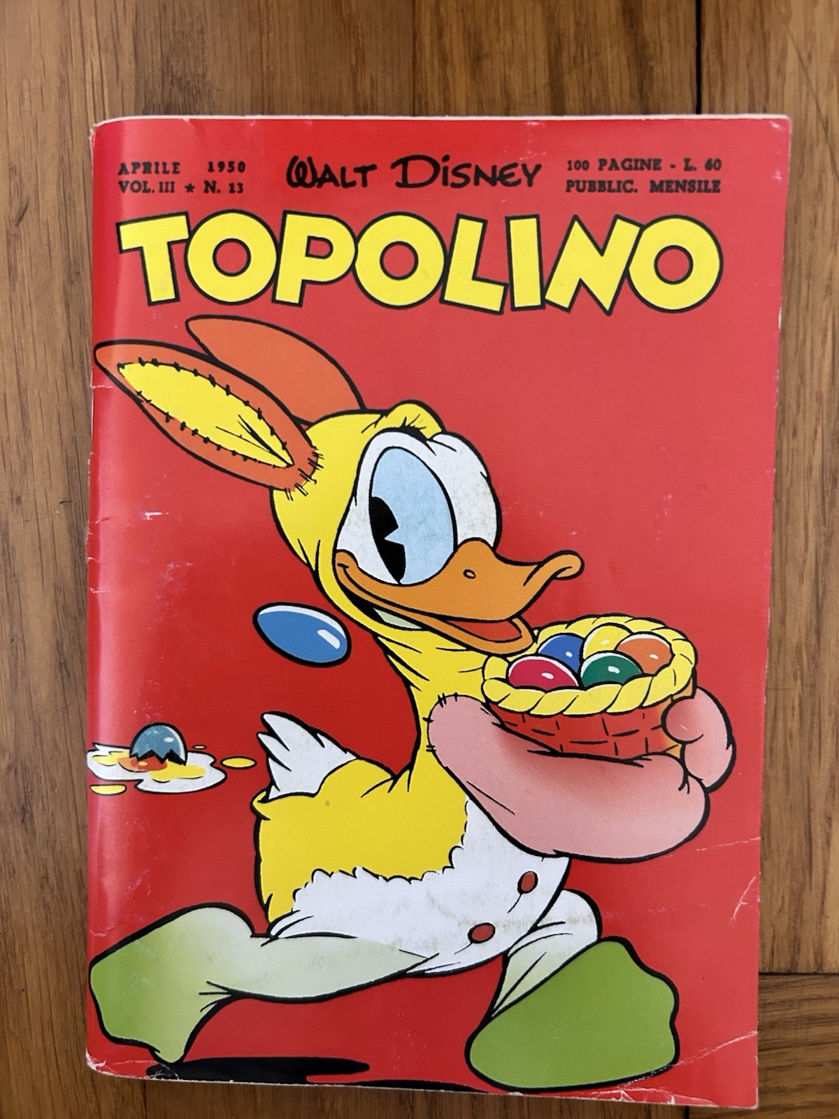 Walt Disney Topolino n. 13 Aprile 1950 fumetto a colori IT Paperino