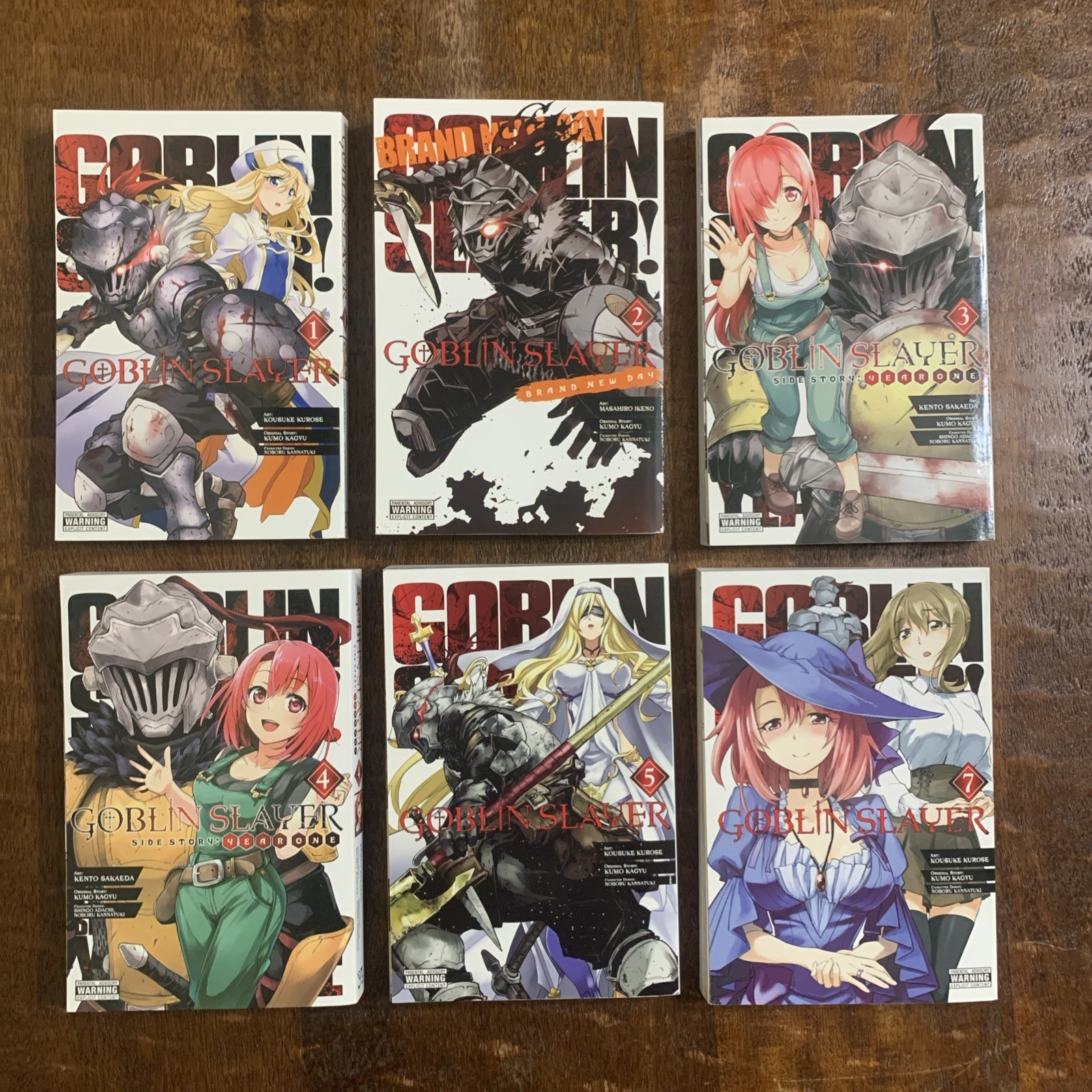 Yen Press Kumo Kagyu Goblin Slayer Vol 1-5 & 7 manga inglese lotto 6 pezzi