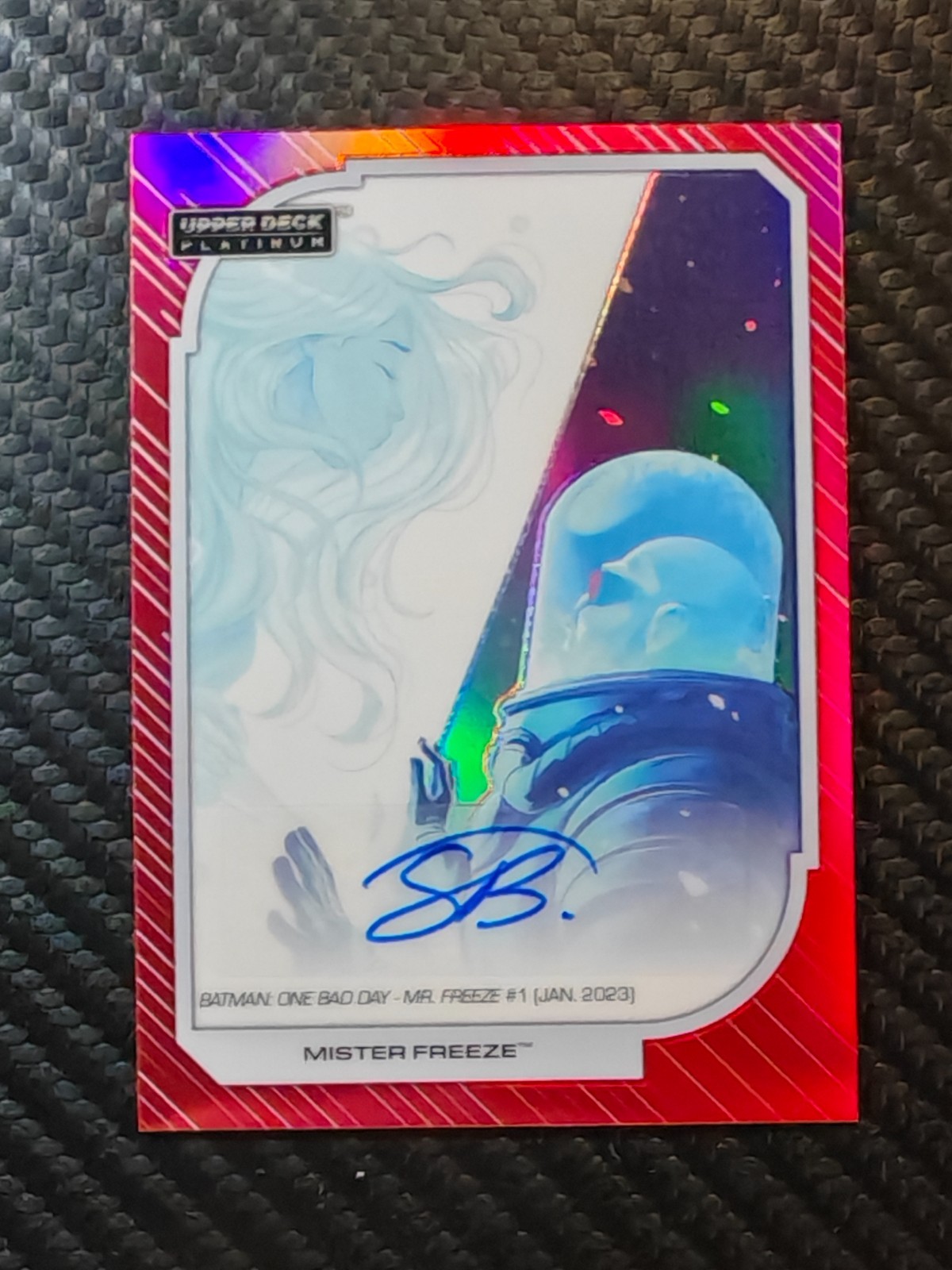 2026 Upper Deck Platinum DC Mister Freeze Red Rainbow Auto Sweeney Boo #187