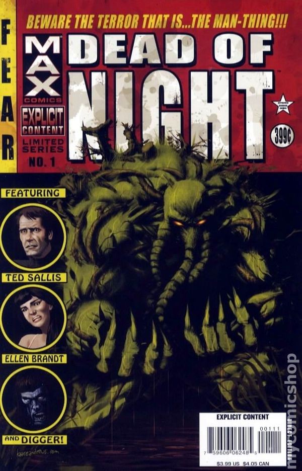 Dead of Night Featuring Man-Thing #1 FN 2008 Immagine Stock