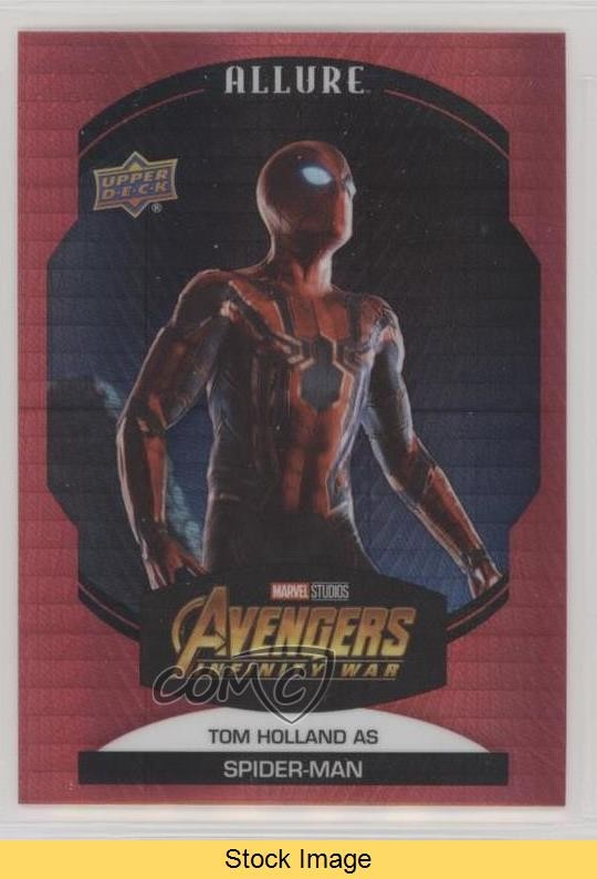Upper Deck 2022 Marvel Allure Red Prism come Spider-Man Tom Holland #76 LEGGI 1kx