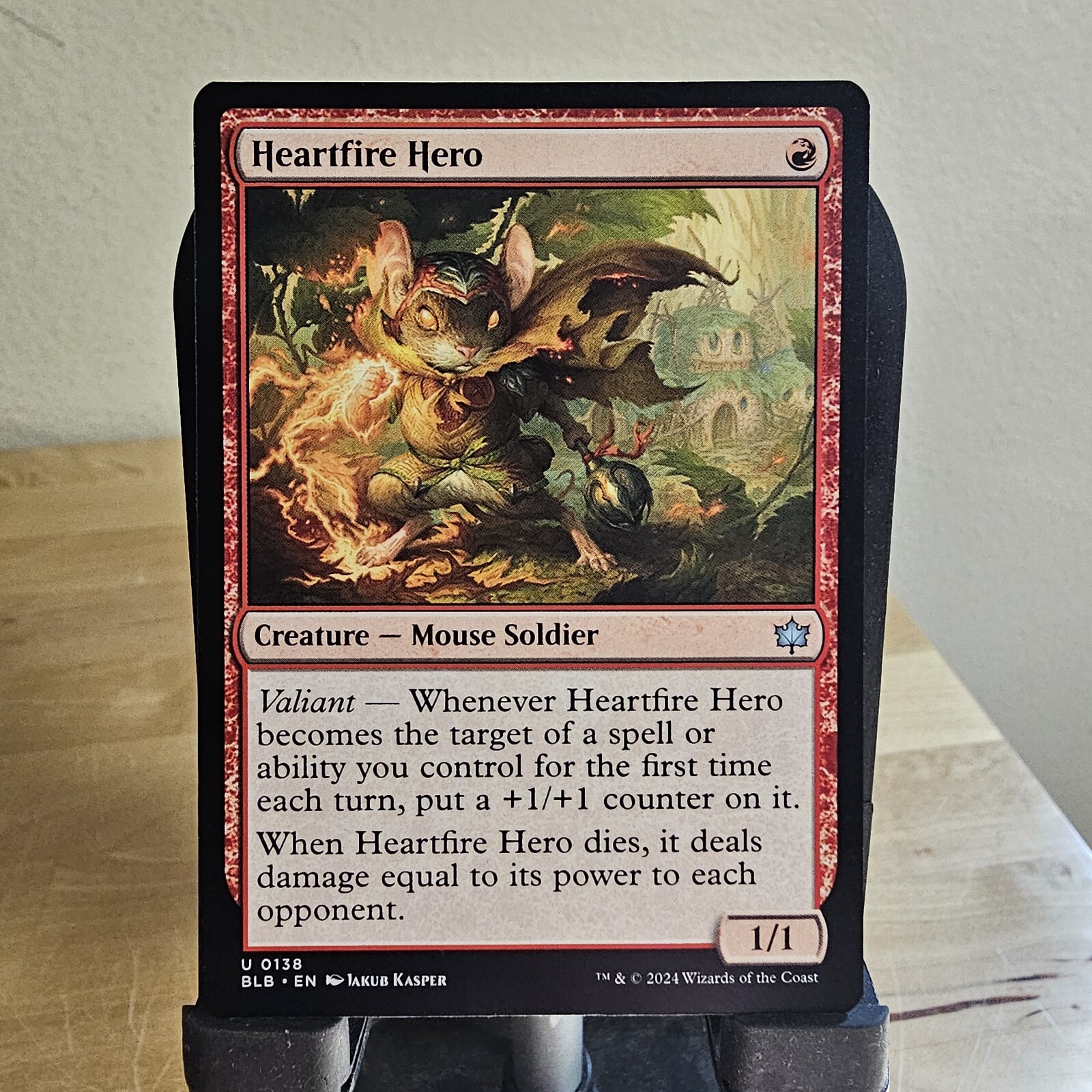 MTG - Bloomburrow - Heartfire Hero - #0138 - NM