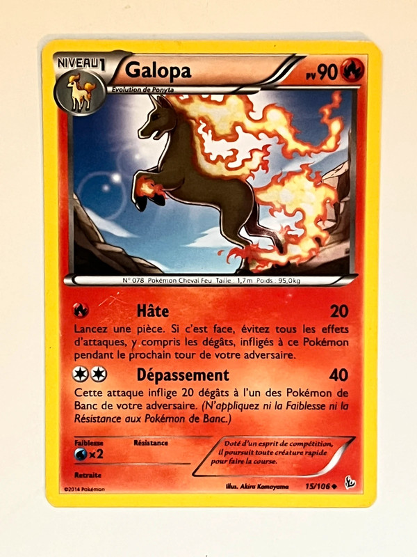 Carte Pokémon Galopa 90pv 15/106