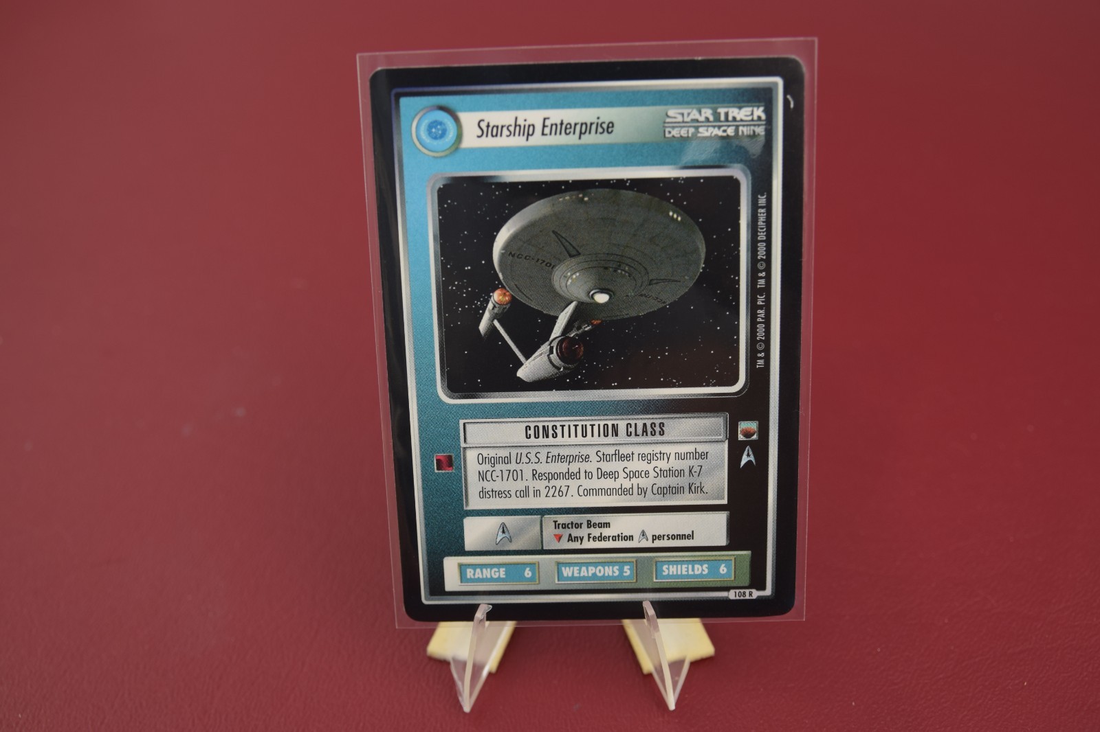 Star Trek CCG Starship Enterprise quasi come nuovo/NM raro - TwT 2000 0161
