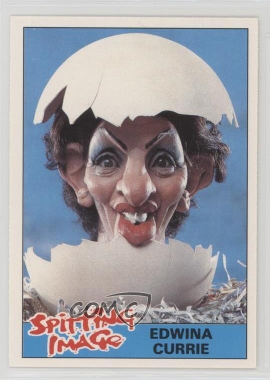 1990 Topps Spitting Image Edwina Currie #19 0w6