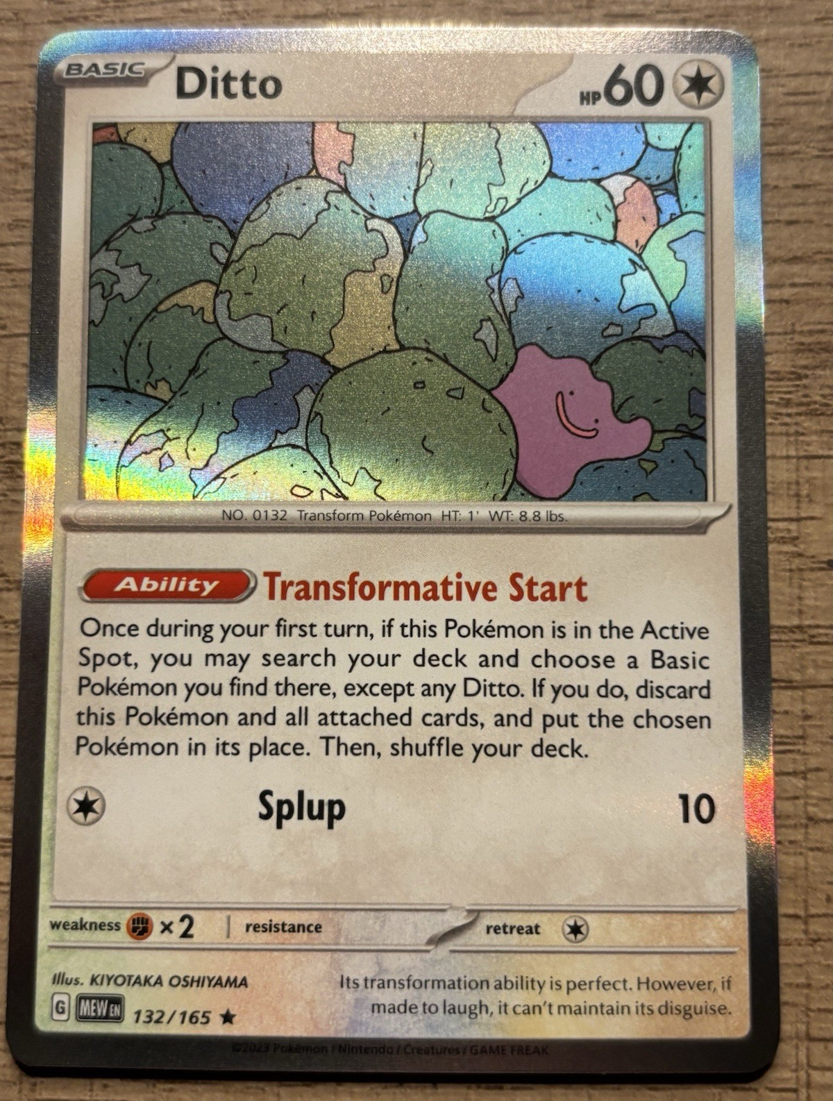 Idem Scarlet & Violet 151 132/165 Raro Holo Pokemon Inglese TCG HP 60