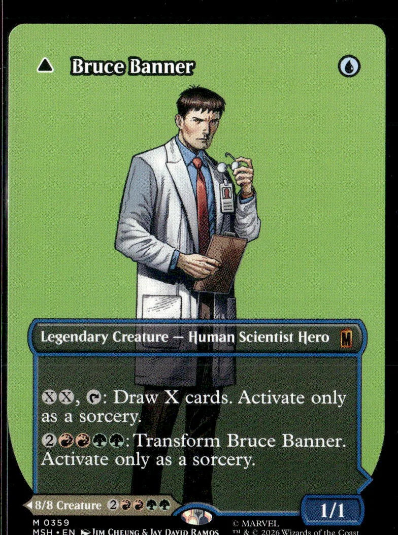 2025 MTG Marvel The Incredible Hulk Bruce Banner Transform Double-Sided
