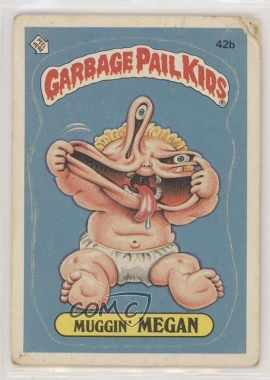 1985 Topps Garbage Pail Kids Series 2 Muggin' Megan (One Star Back) #42b 0e3