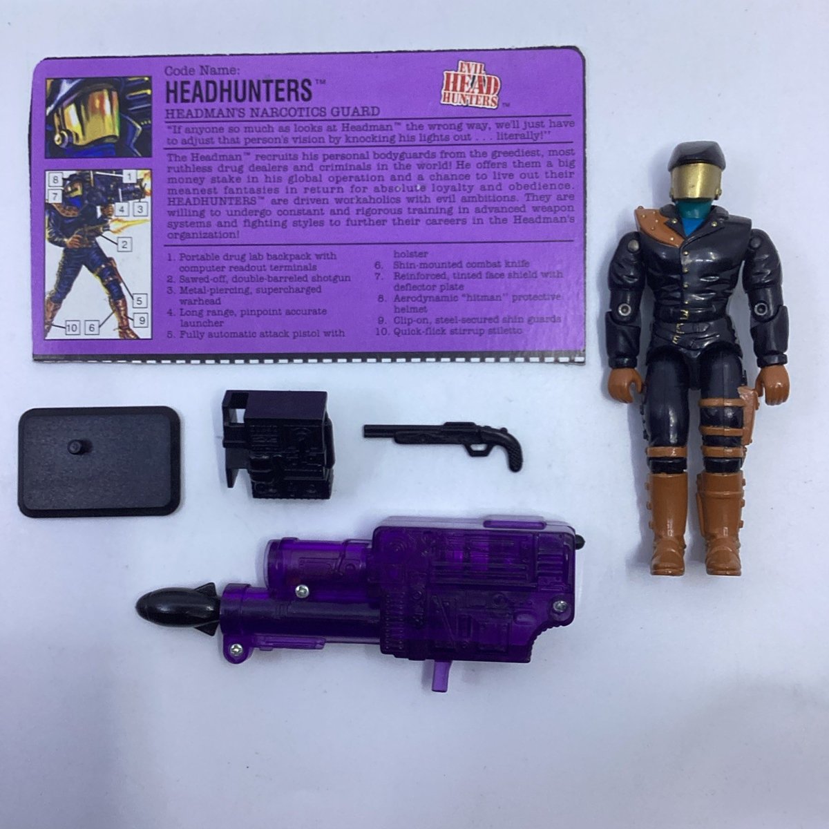 Hasbro GI Joe Cobra 1992 Modellino "Headhunter" V1 con scheda sgualcita (B)