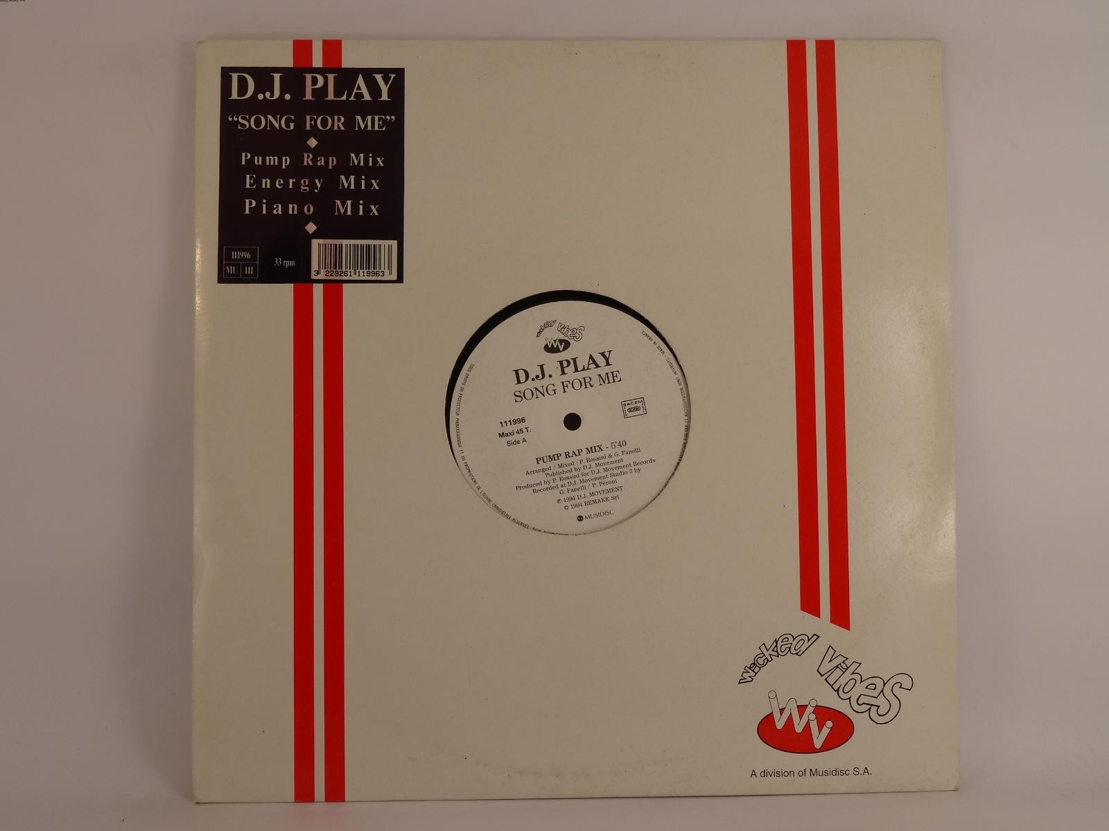 DJ PLAY SONG FOR ME (A) 12" WICKED VIBES