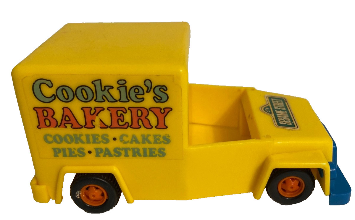 Vintage Cookie s Bakery Truck Sesame Street Cookie Monster circa 6" lungo