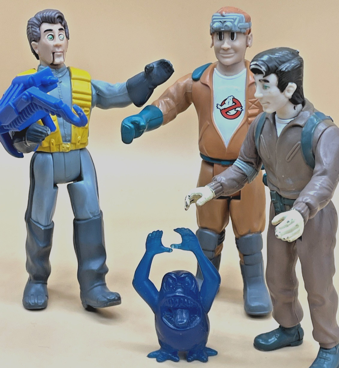 Lotto figurine Kenner Real Ghostbusters Peter Venkman Ray Stantz arma fantasma x4