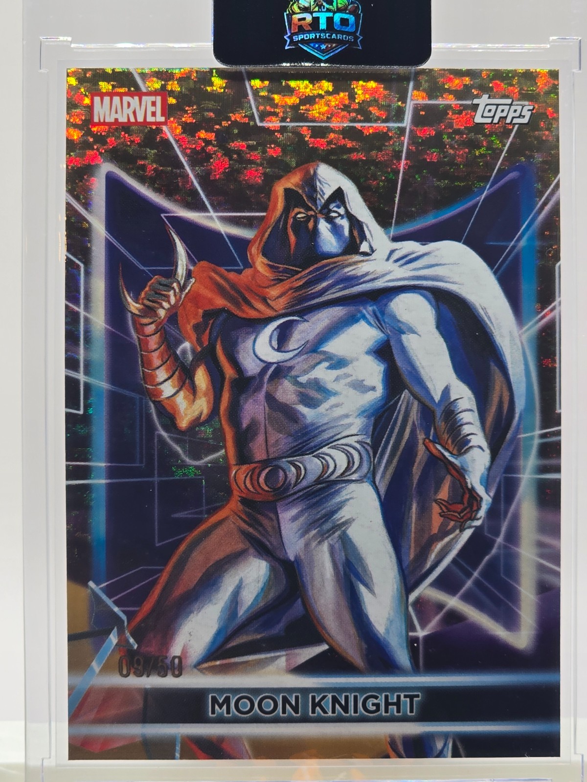 2026 Topps Neon Marvel Moon Knight Gold Sparkle Foil #/50