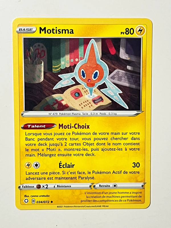 Carte Pokémon Motisma 80pv 034/072