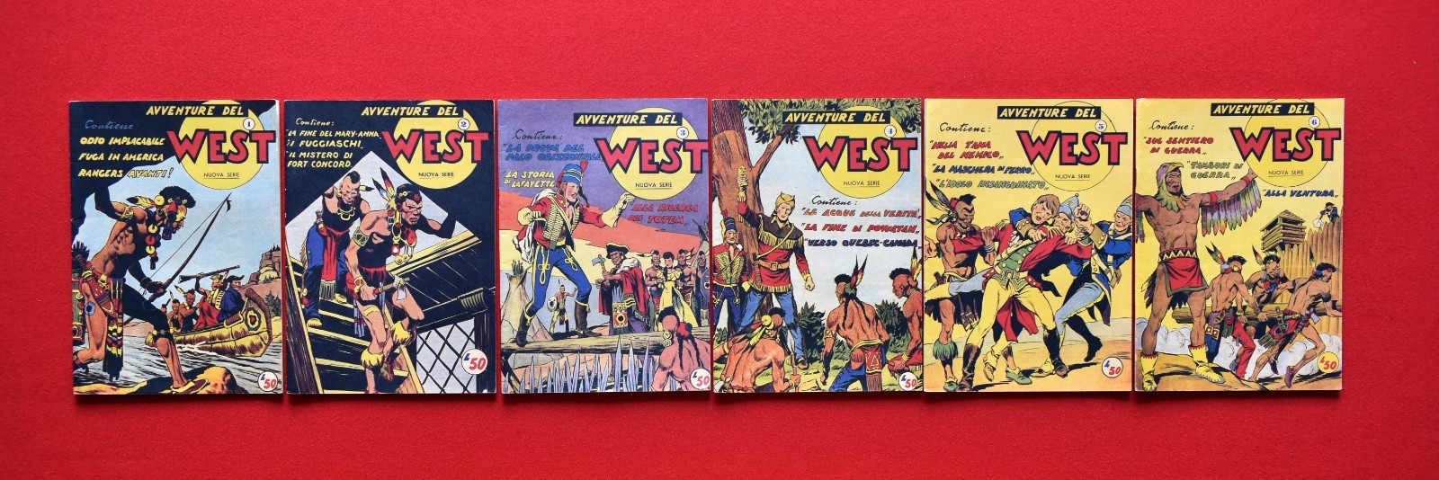 AVVENTURE DEL WEST  2^ SERIE 1/6   COMPLETA  Ed. AUDACE  ANASTATICA  (D)