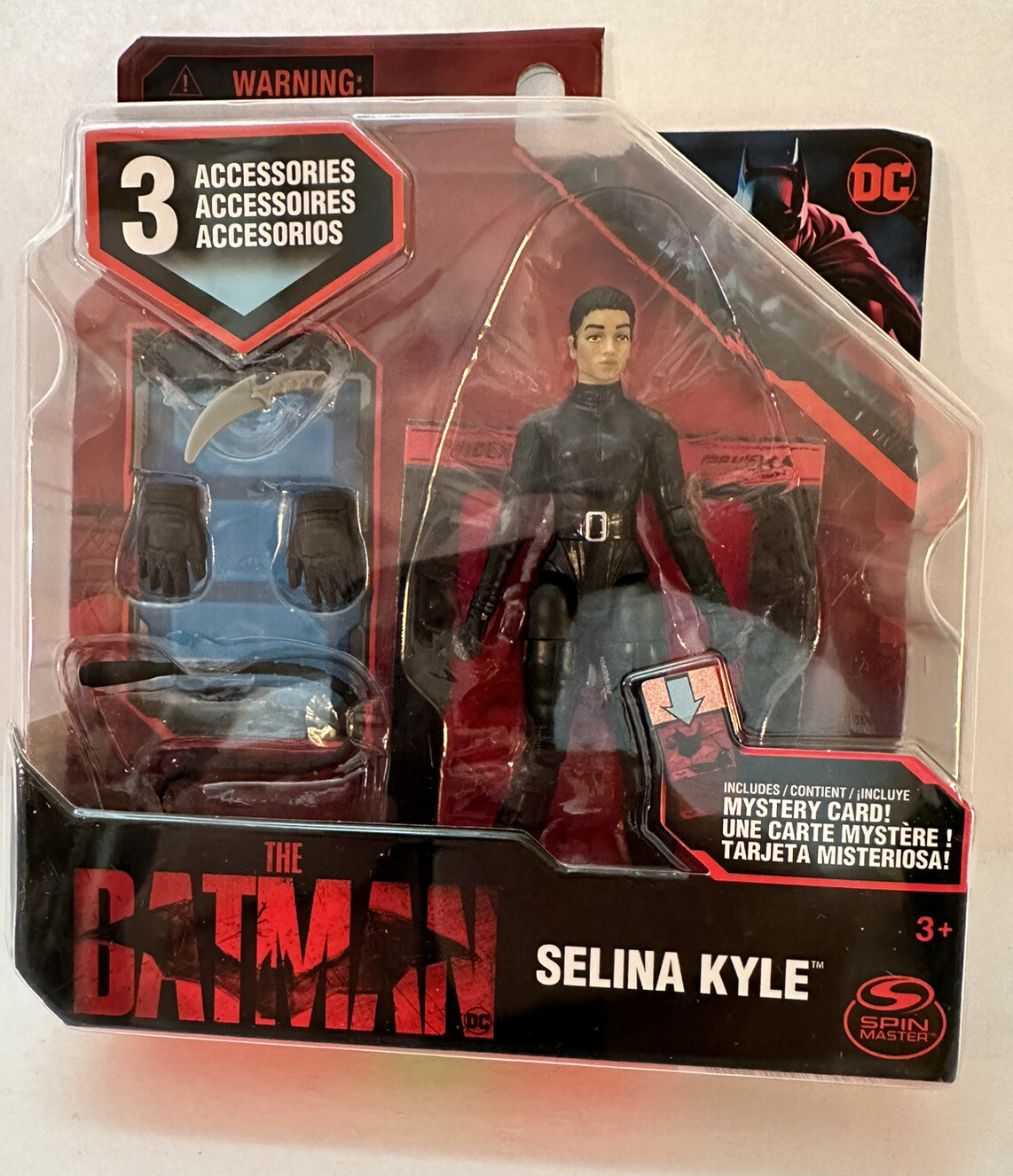 THE BATMAN "SELINA KYLE" DC, 3 accessori e carta misteriosa nuovissima