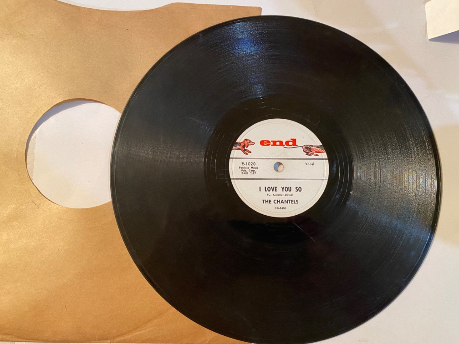 1958 The Chantels "I Love You So/How Could You Call It Off " End Rec 78rpm~LP343