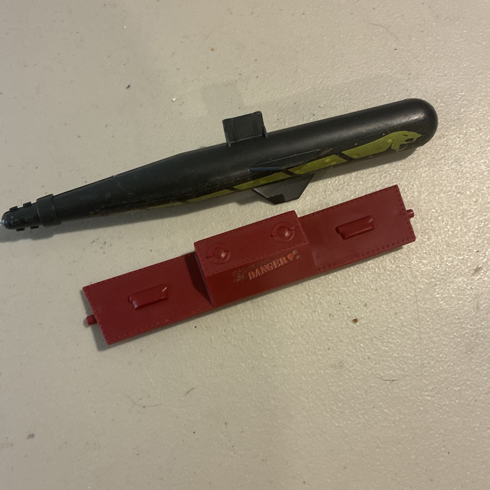 Scatola Missili Aliscafo Cobra Moray 1985 Coperchio Ricambi Accessori GI Joe One Missle