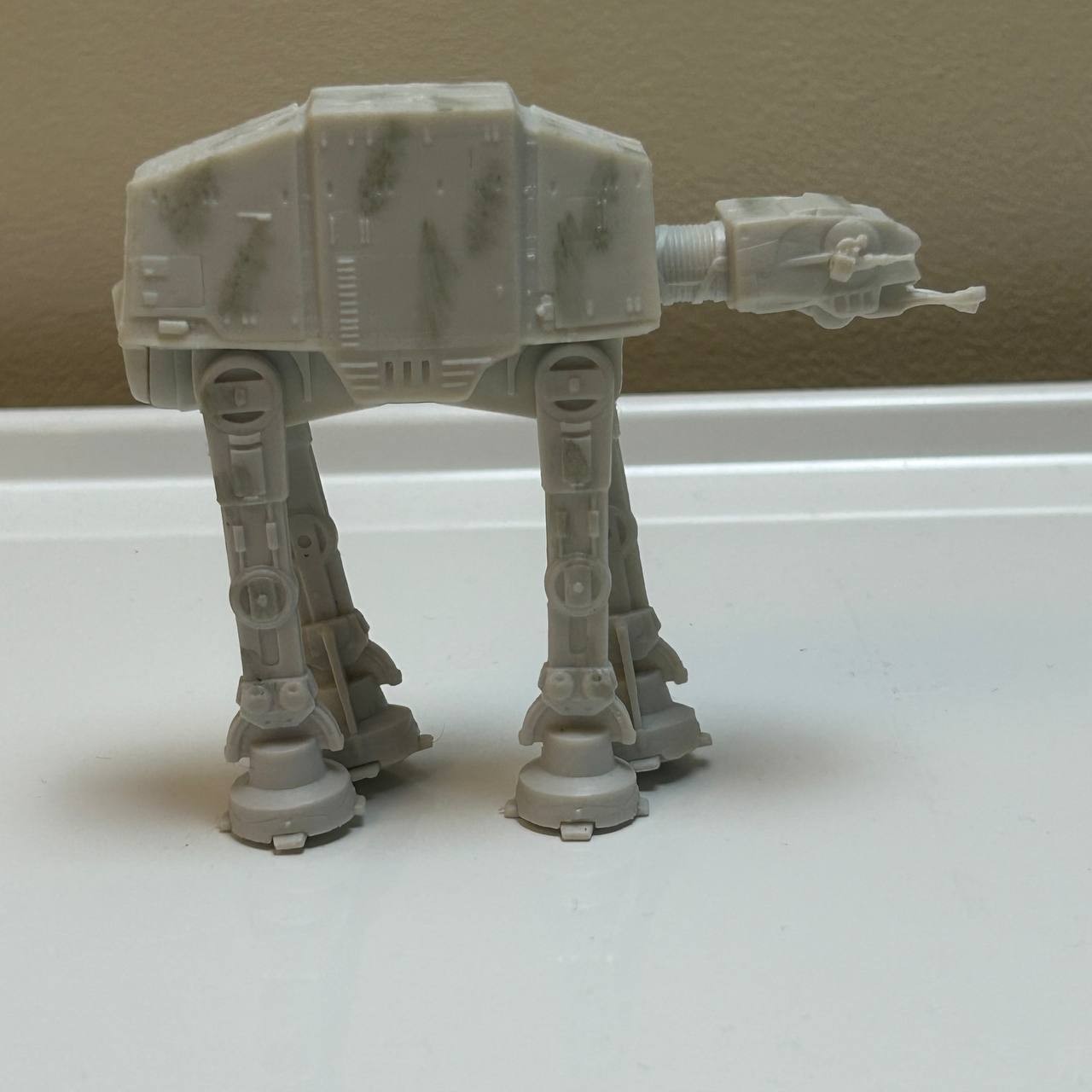 Star Wars AT-AT Walker Miniature Figure Gray Plastic Approx 3.5” Unmarked