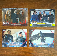 Lotto 4 carte collezionabili Topps Chrome Marvel non sportive Daredevil Falcon