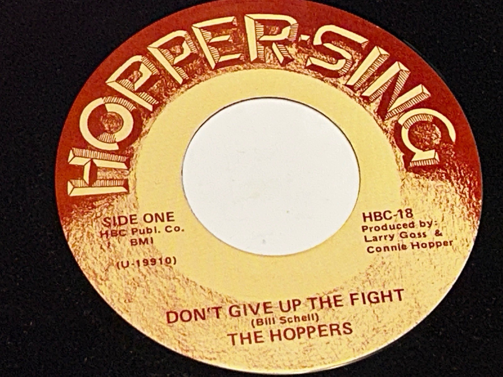 The Hoppers Don’t Give Up The Fight Promo. 45 rpm, Gospel 231Z01