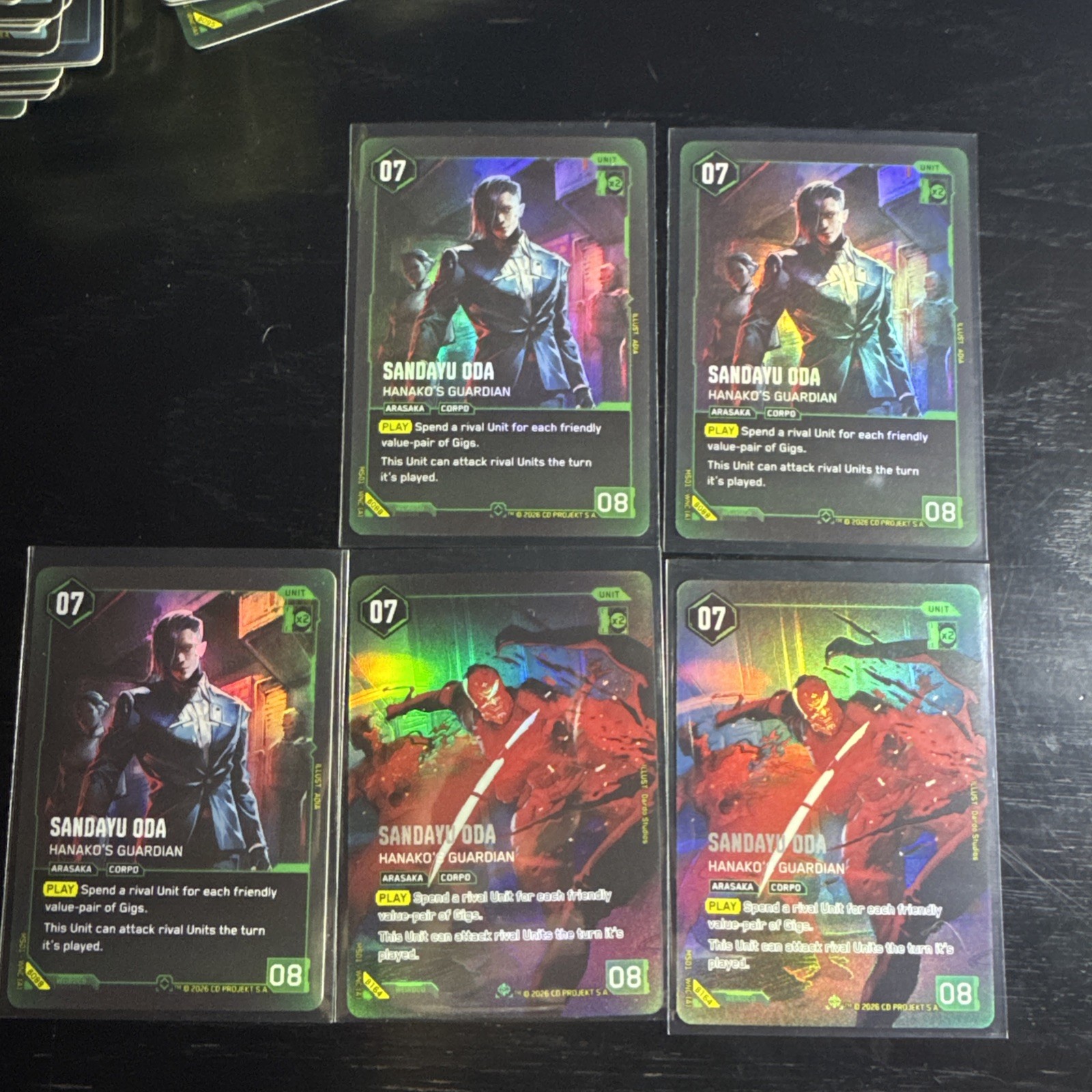 Sandayu Oda Hanako's Guardian Iconic Rare B164 - Cyberpunk TCG x2 con extra 
