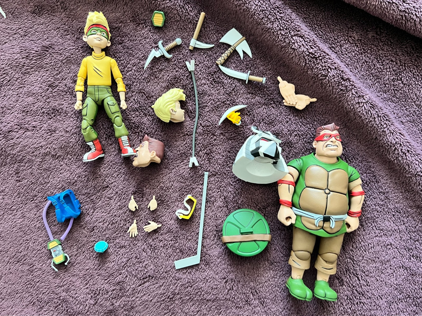 NECA TMNT Zach And Smash Loose COmplete Action Figure Set