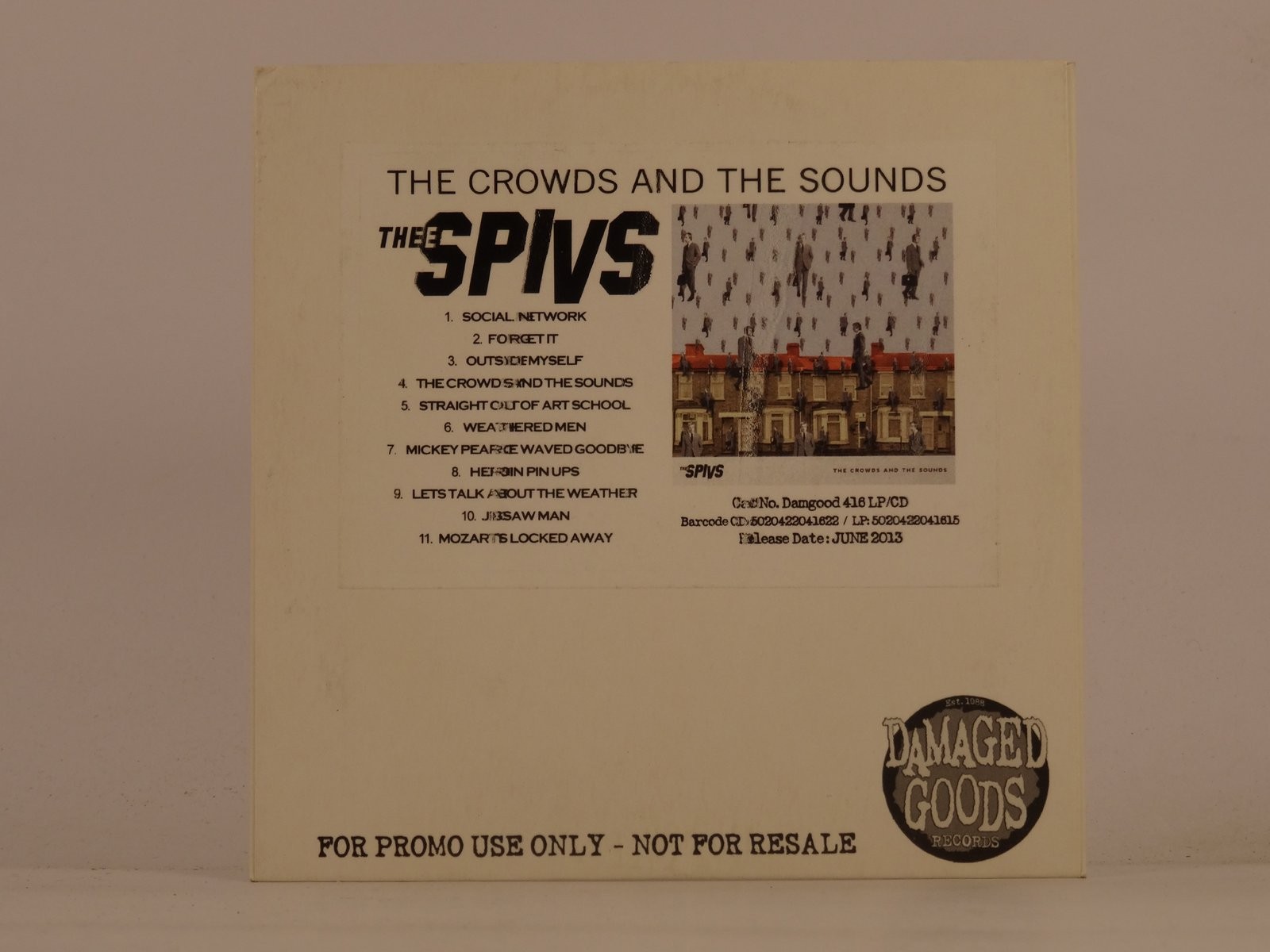THE SPIVS THE CROWDS AND THE SOUNDS (98) 11 Track Promo CD Album including Card 