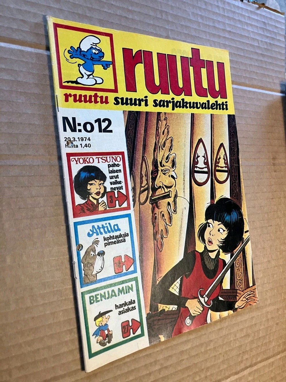 Yoko Tsuno 1974 fumetto finlandese Finlandia raro 