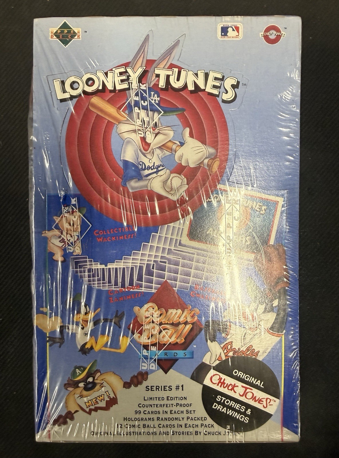 Looney Tunes Comic Ball Baseball Cards Sealed Box Series 1 1990s Upper Deck