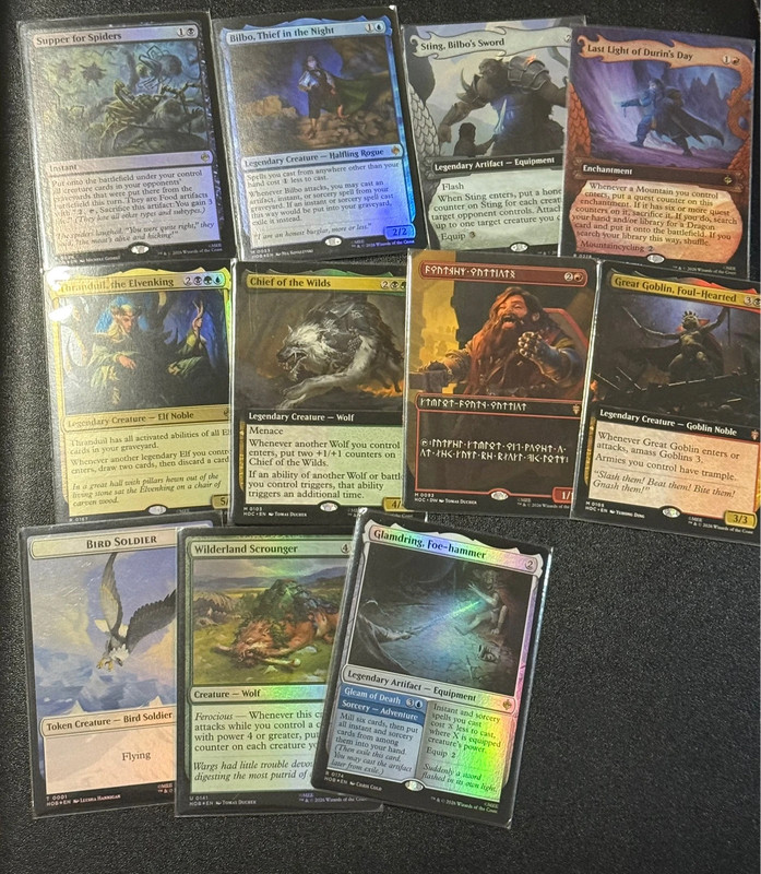 Lote cartas hobbit