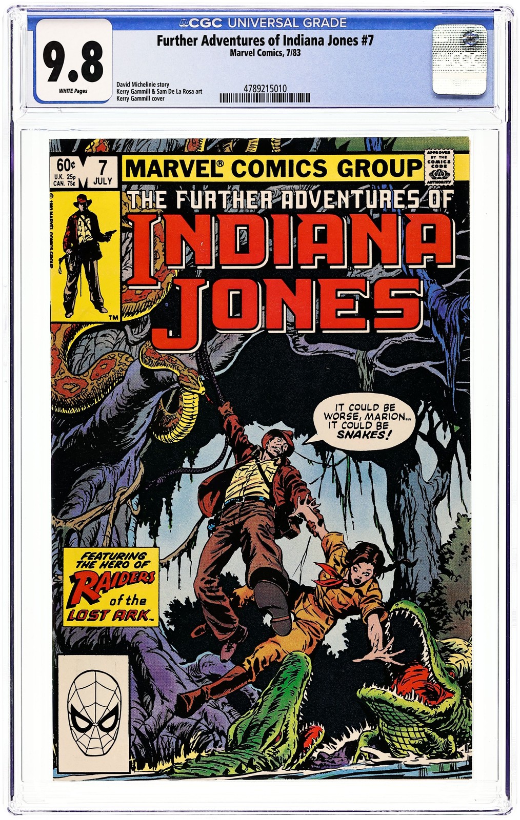 Further Adventures of Indiana Jones #7 CGC 9.8 1983 4789215010