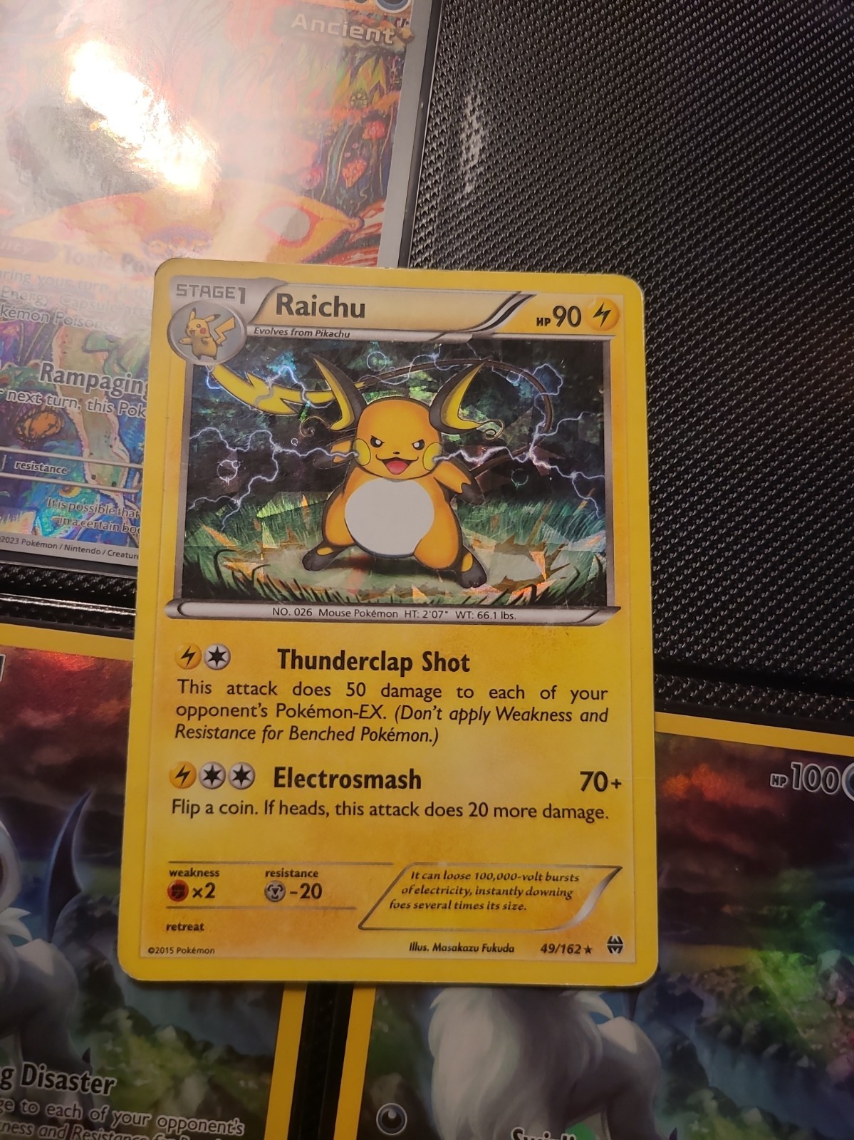 Raichu 49/162 XY Cracked Ice Holo Deck Exclusive 