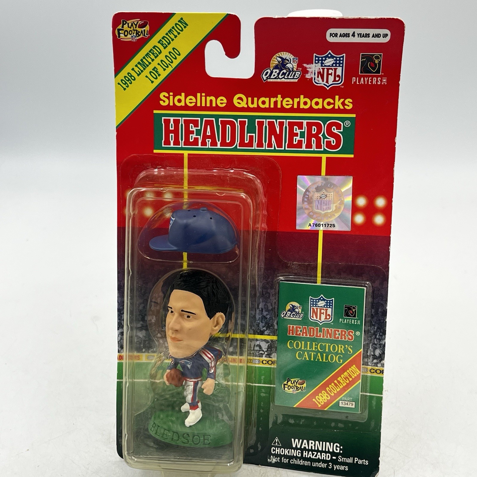 Drew Bledsoe Headliners Sideline Quarterbacks 1998 New England Patriots