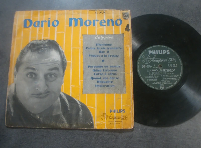 vinyle 25 cm dario moreno -calypso -philips 76403