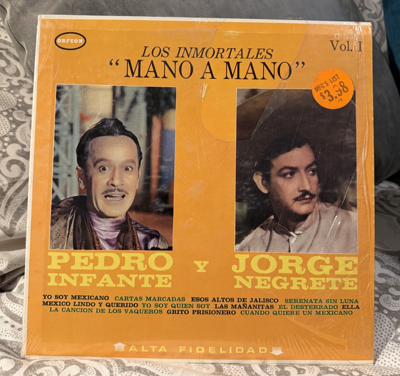 Pedro Infante Y Jorge Negrete ‎– Los Inmortales "Mano A Mano" Vol. 1 Orig Shrink