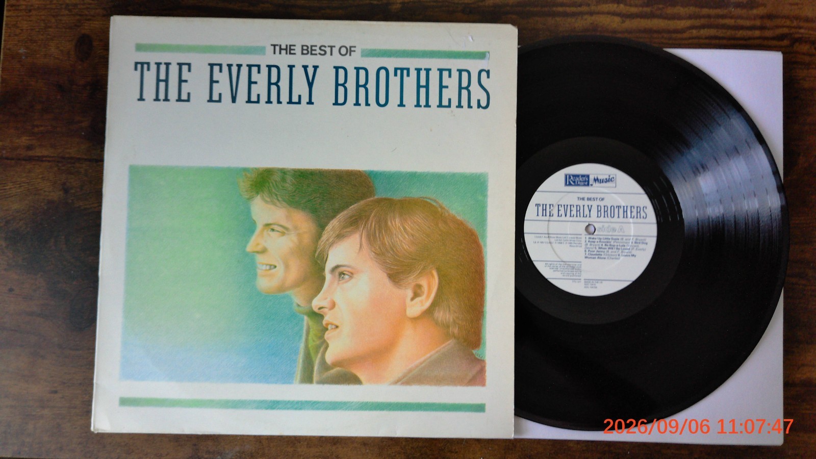 The Everly Brothers - The Best of - 1986 Reader's Digest Vinyl LP.