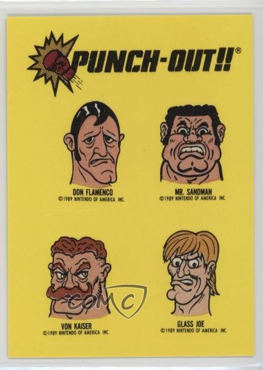 1989 Topps Nintendo Stickers Don Flamenco Mr Sandman Von Kaiser Glass Joe 0w6