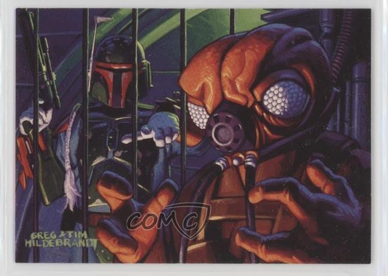 1996 Topps Star Wars: Shadows of the Empire Boba Fett Deals with Zuckuss #93 0b3