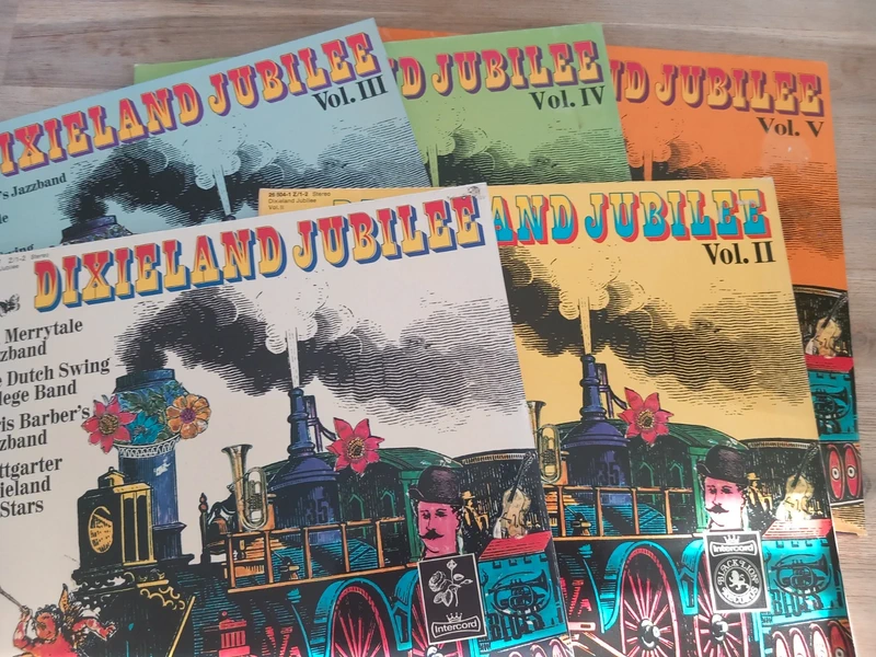 5x Dubbel vinyl 2LP Dixieland Jubilee Jazz Swing Band