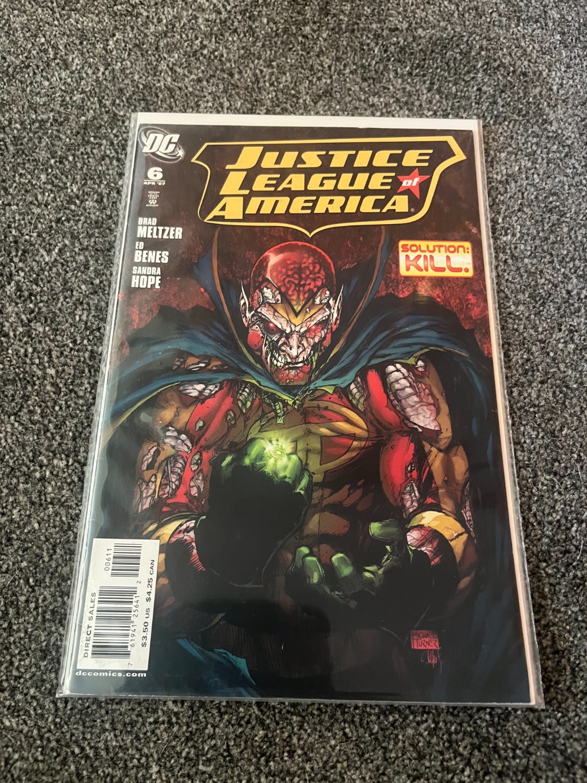 JUSTICE LEAGUE OF AMERICA 6. NM (9.4). 2007. DC. MICHAEL TURNER COVER