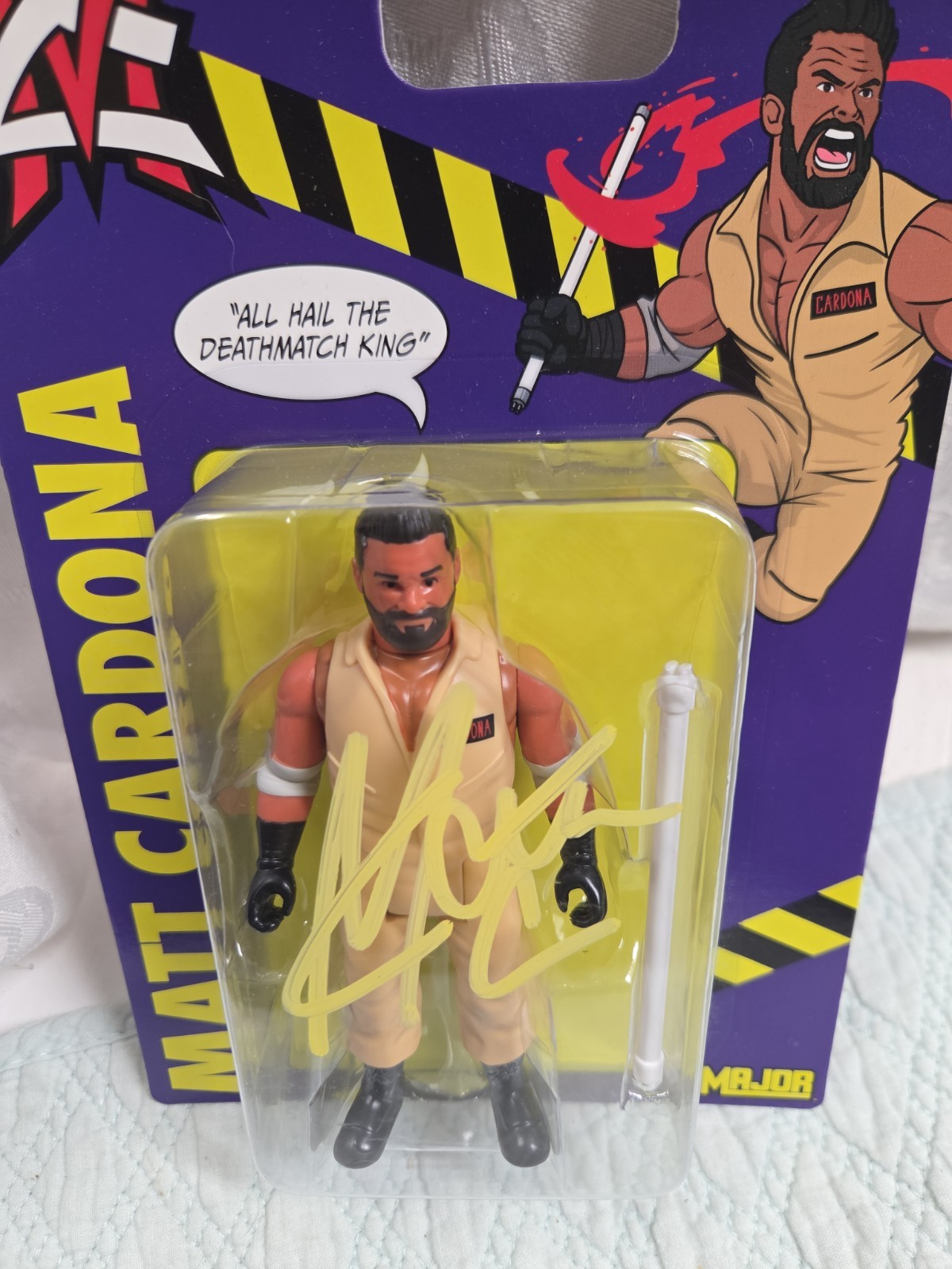 Matt Cardona Death Match Buster Major Pod Exclusive...autographed New NOT CERTED